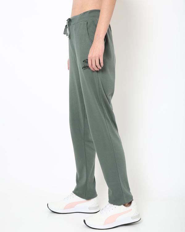 Relaxed Fit Track Pants with Elasticated Drawstring Waist